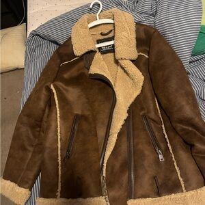 Signature by Levi Strauss Brown Teddy Jacket